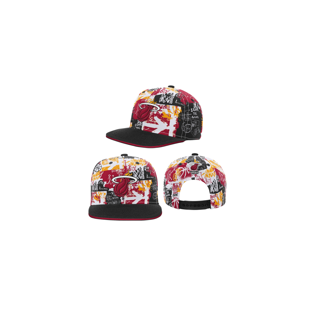 Miami HEAT Graffiti Youth Snapback Snapbacks Outerstuff