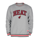 New Era Miami HEAT Grey Crewneck Sweater - 1