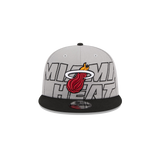 New Era Miami HEAT 2023 Draft Grey Snapback - 1