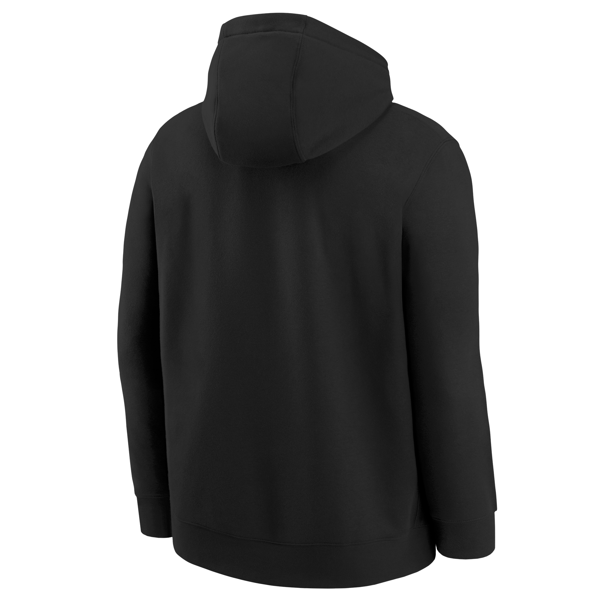 Black fleece youth hoodie with hood, long sleeves, and Miami HEAT logo on front. - Nike Miami HEAT 2025-26 On-Court Fleece Youth Hoodie