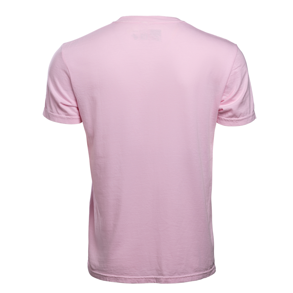 Light pink unisex cotton tee with Miami HEAT logo on front, classic fit short sleeves, crew neck. - Court Culture HEAT Beach Club Unisex Tee