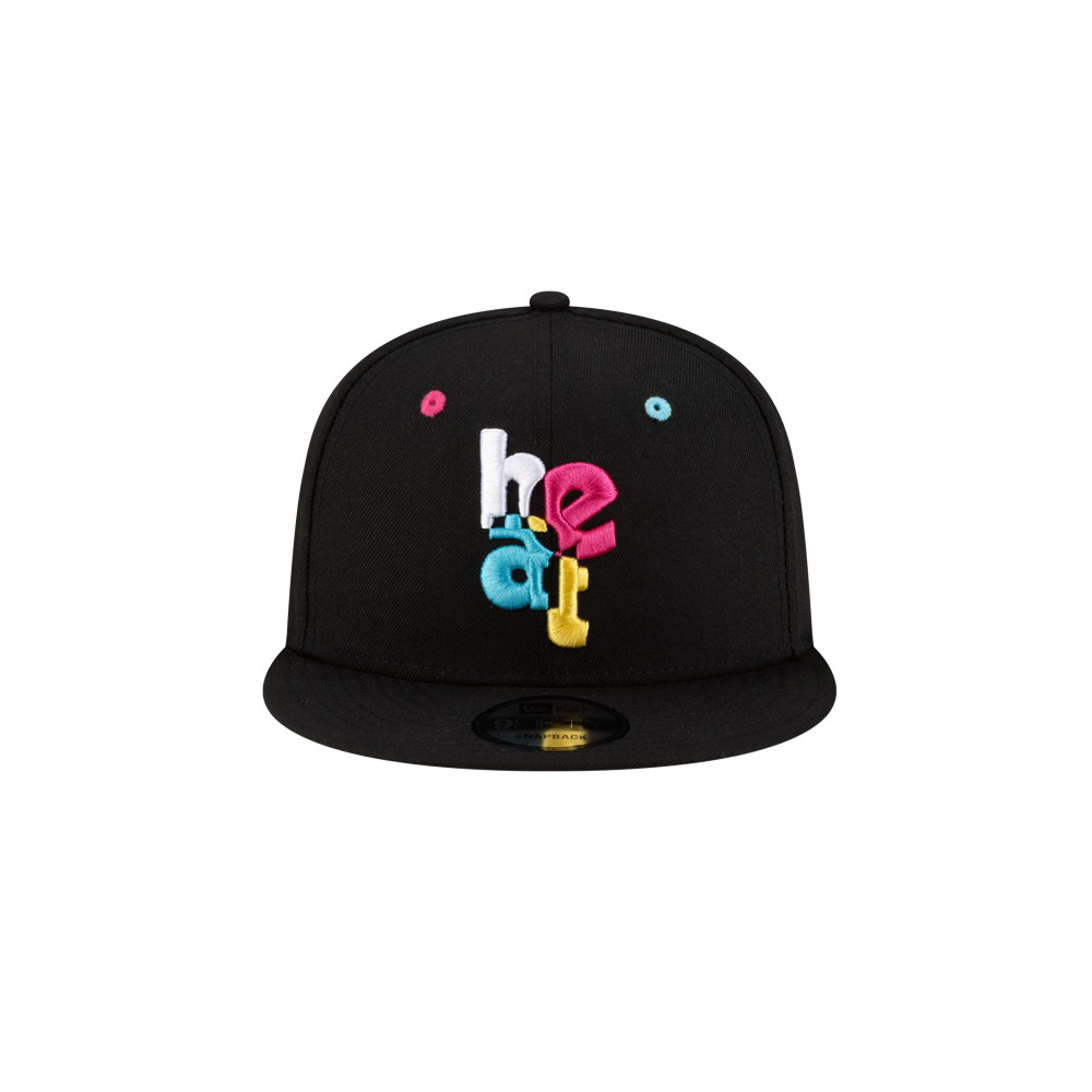 The Court Culture Original Vice Nights Wordmark Snapback is a black polyester flat-brim hat with 