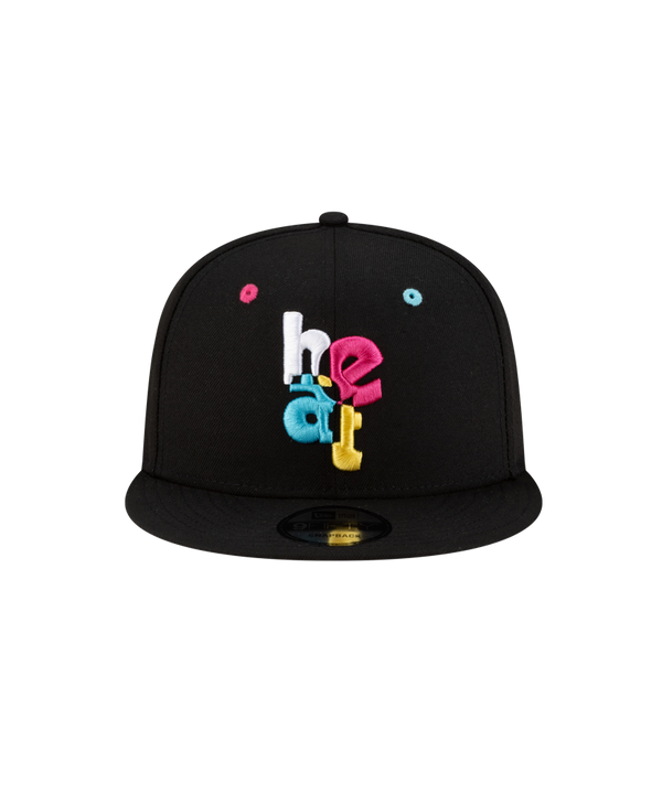 The Court Culture Original Vice Nights Wordmark Snapback is a black polyester flat-brim hat with 
