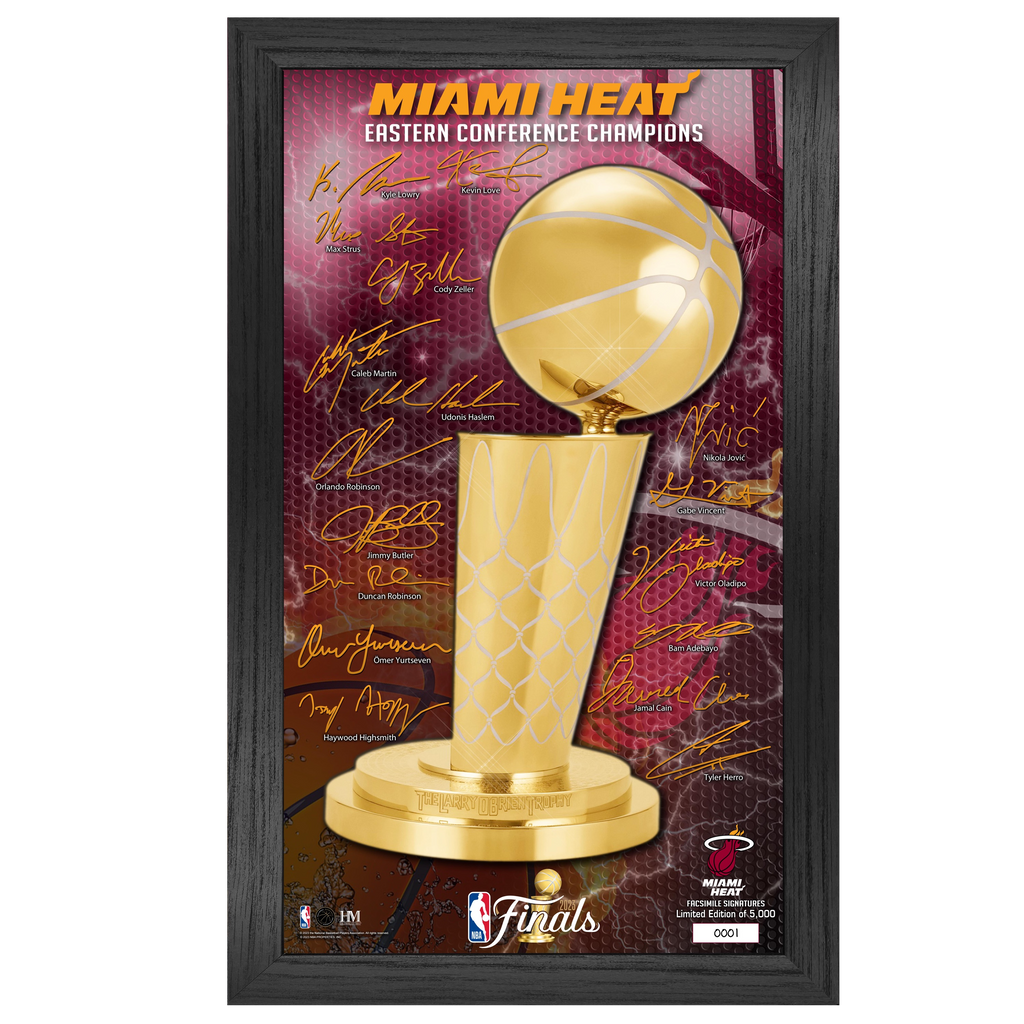 Highland Mint Miami HEAT 2023 Eastern Conference Champs Signature Trophy Frame NOV. MISC.Z HIGHLAND MINT    - featured image