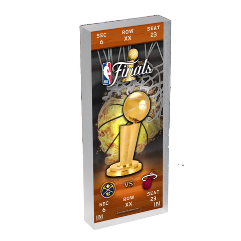 Highland MInt Miami HEAT 2023 NBA Finals 3D Ticket Acrylic Block Art
