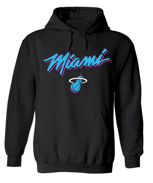 The Miami HEAT Original Vice Nights Logo Hoodie by Item Of The Game features 