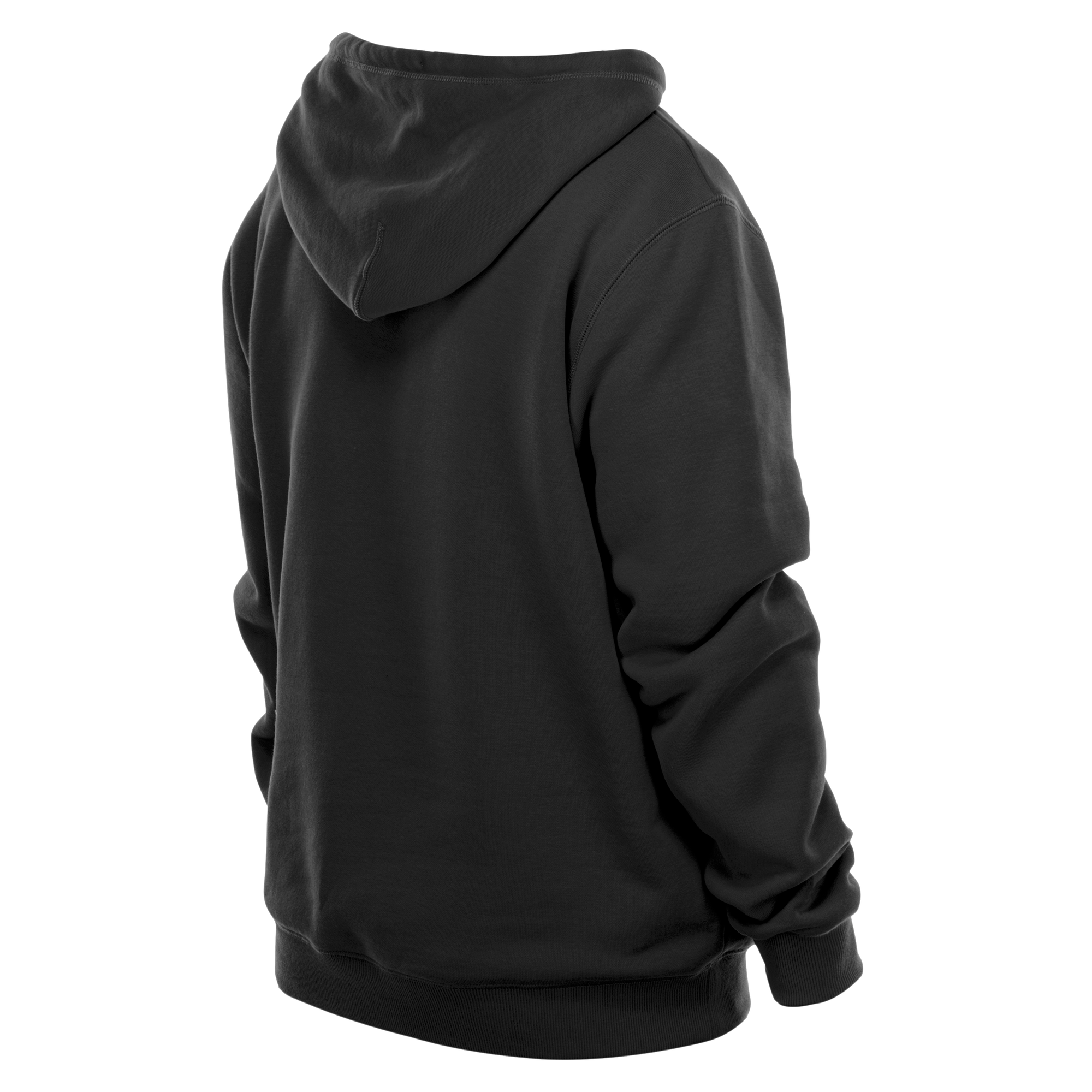 The New Era Miami HEAT Original Vice Nights Miami HEAT Logo Hoodie is shown from the back with the hood down and slightly creased sleeves against a white background. For best results, machine wash cold.