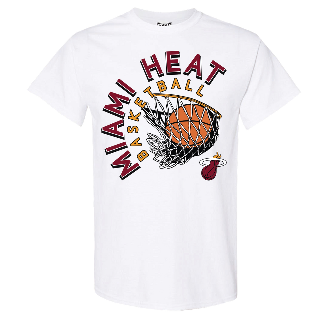 Miami HEAT White Hot Basketball Tee UNISEXTEE ITEM OF THE GAME    - featured image
