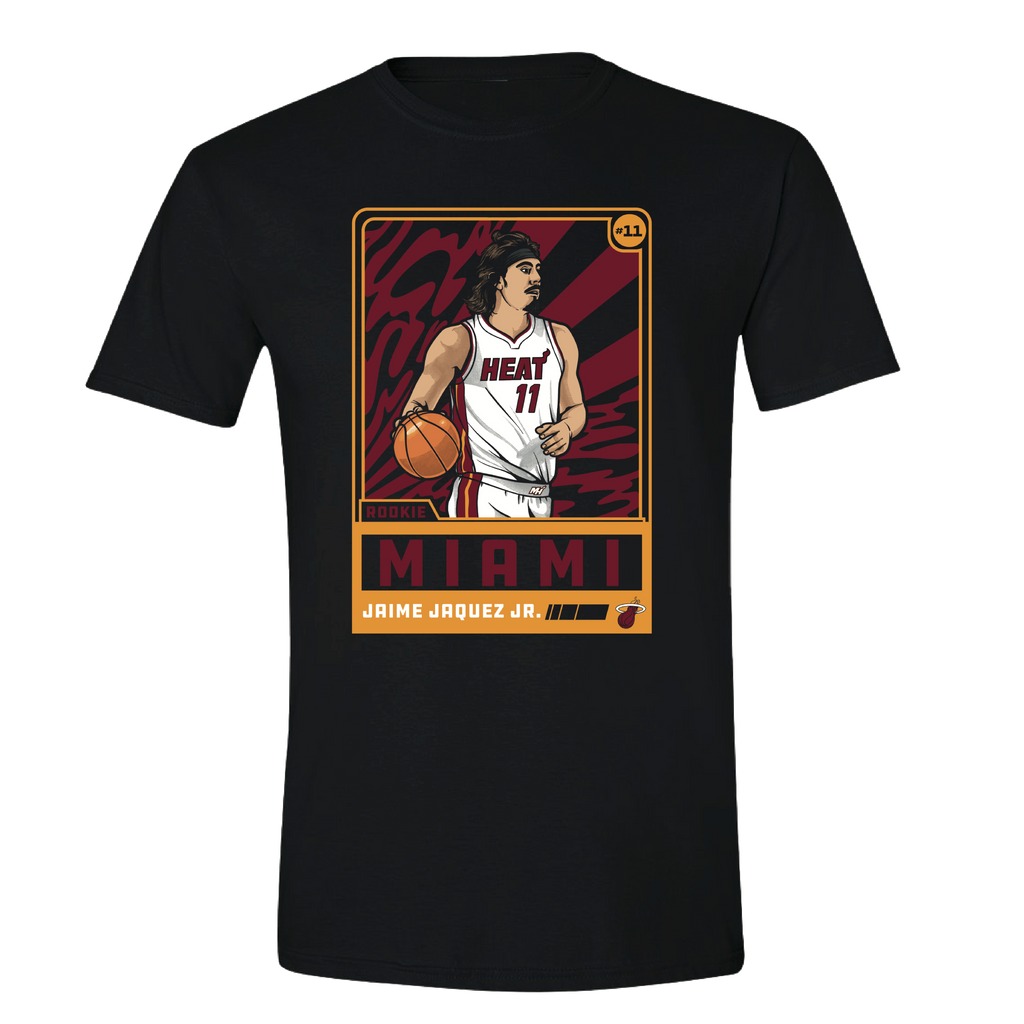 Jaime Jaquez Jr. Miami HEAT Rookie Card Tee MENSTEE ITEM OF THE GAME    - featured image