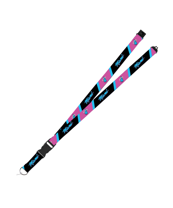 The Miami HEAT Original Vice Nights Flash Lanyard by Rico Industries is a 23