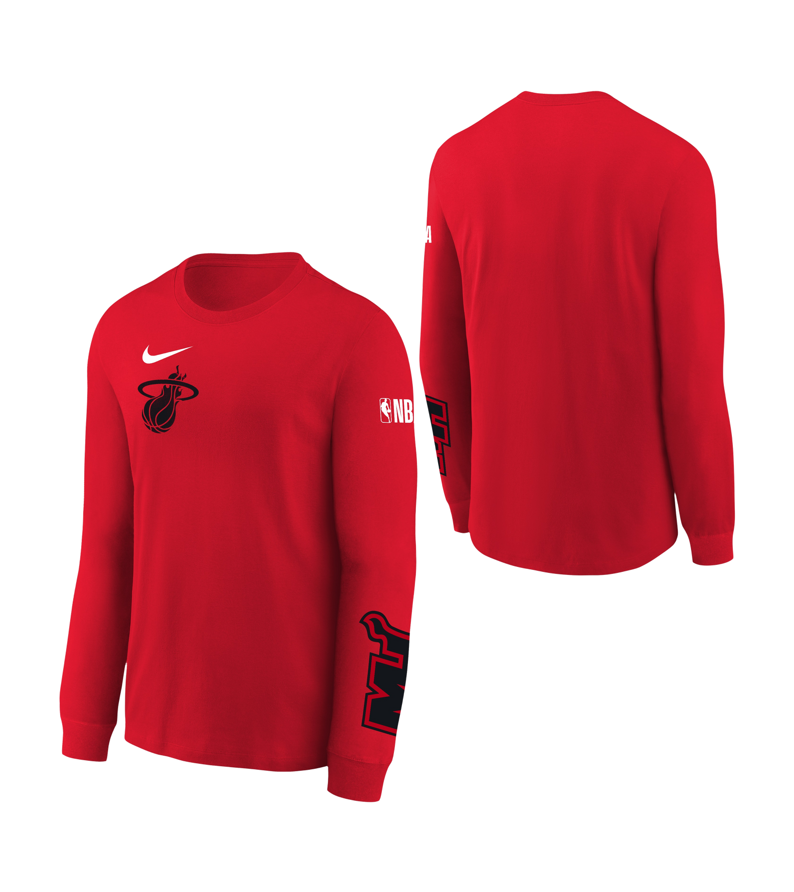 Nike HEAT Culture: Blood Red Youth Logo Long Sleeve Tee Youth Tee Nike