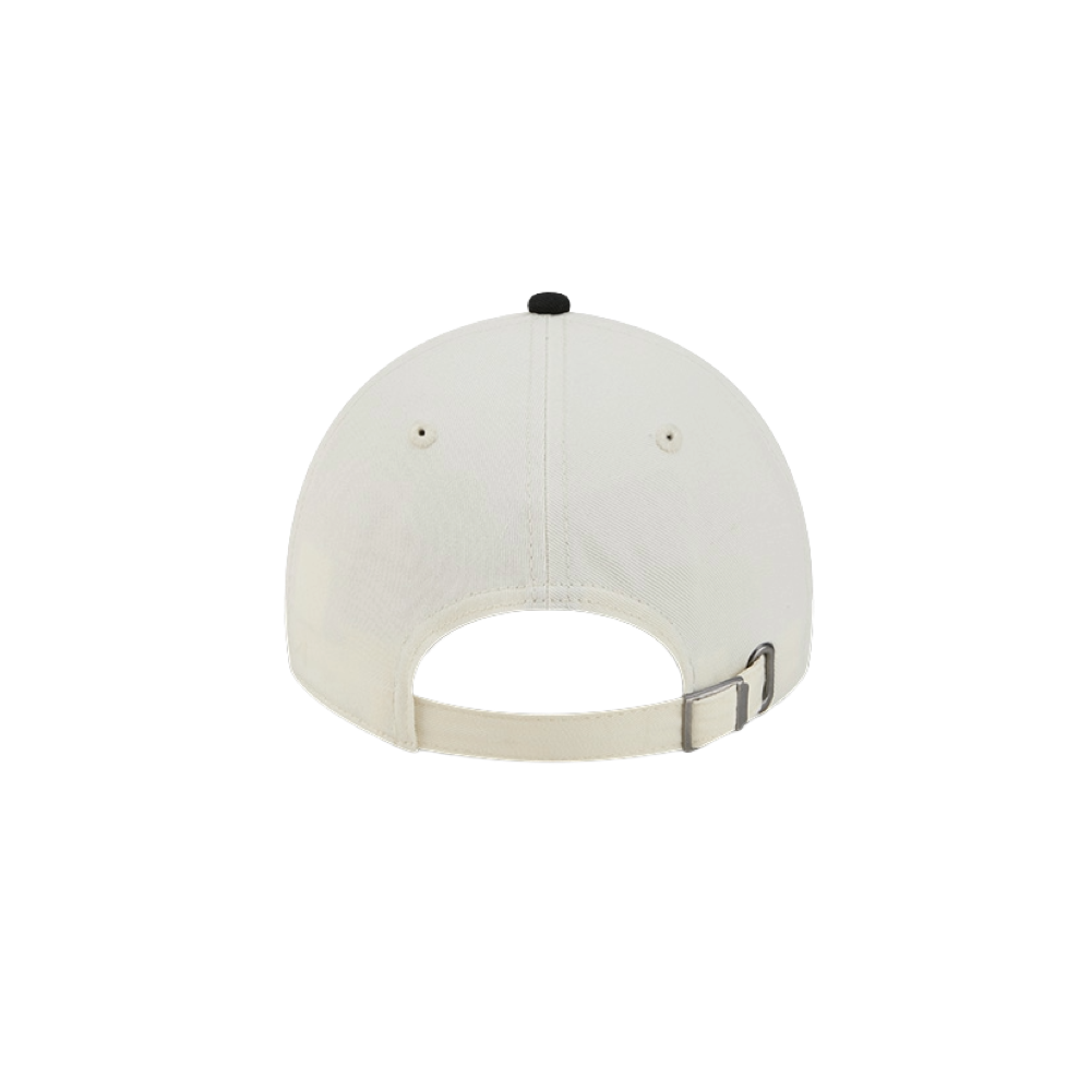 Back view of the New Era Miami HEAT 2-Tone Micro Dad Hat—a casual cotton baseball cap by New Era featuring an adjustable strap with metal buckle, designed in a one-size-fits-most style.