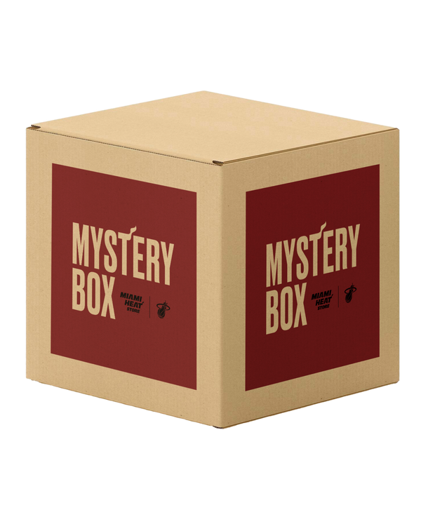 A cardboard box with red panels on each side, labeled 