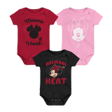 Miami HEAT Minnie Girls Newborn Onesie 3-Pack - 1