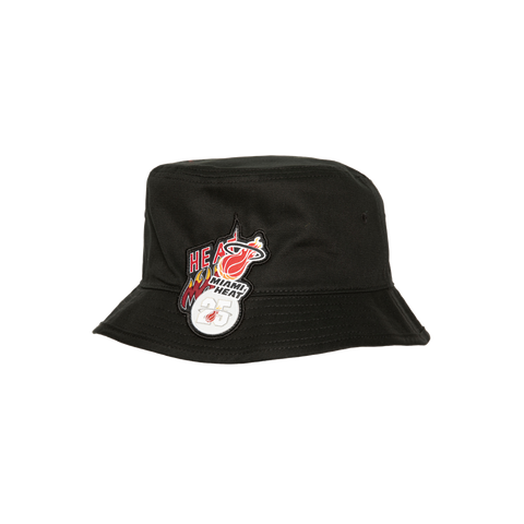 Miami HEAT Mitchell & Ness Logolap Bucket Hat