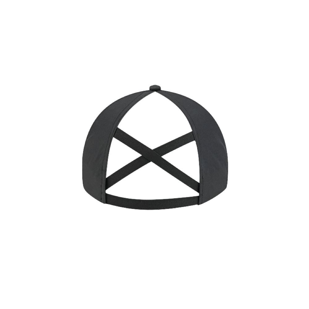 Black adjustable New Era Miami HEAT women's hat with ponytail opening at back. - New Era Miami HEAT Ponytail Women's Hat