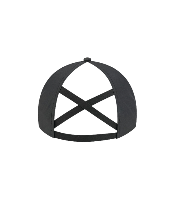 Black New Era adjustable ponytail cap with Miami HEAT logo embroidered on front. - New Era Miami HEAT Ponytail Women's Hat