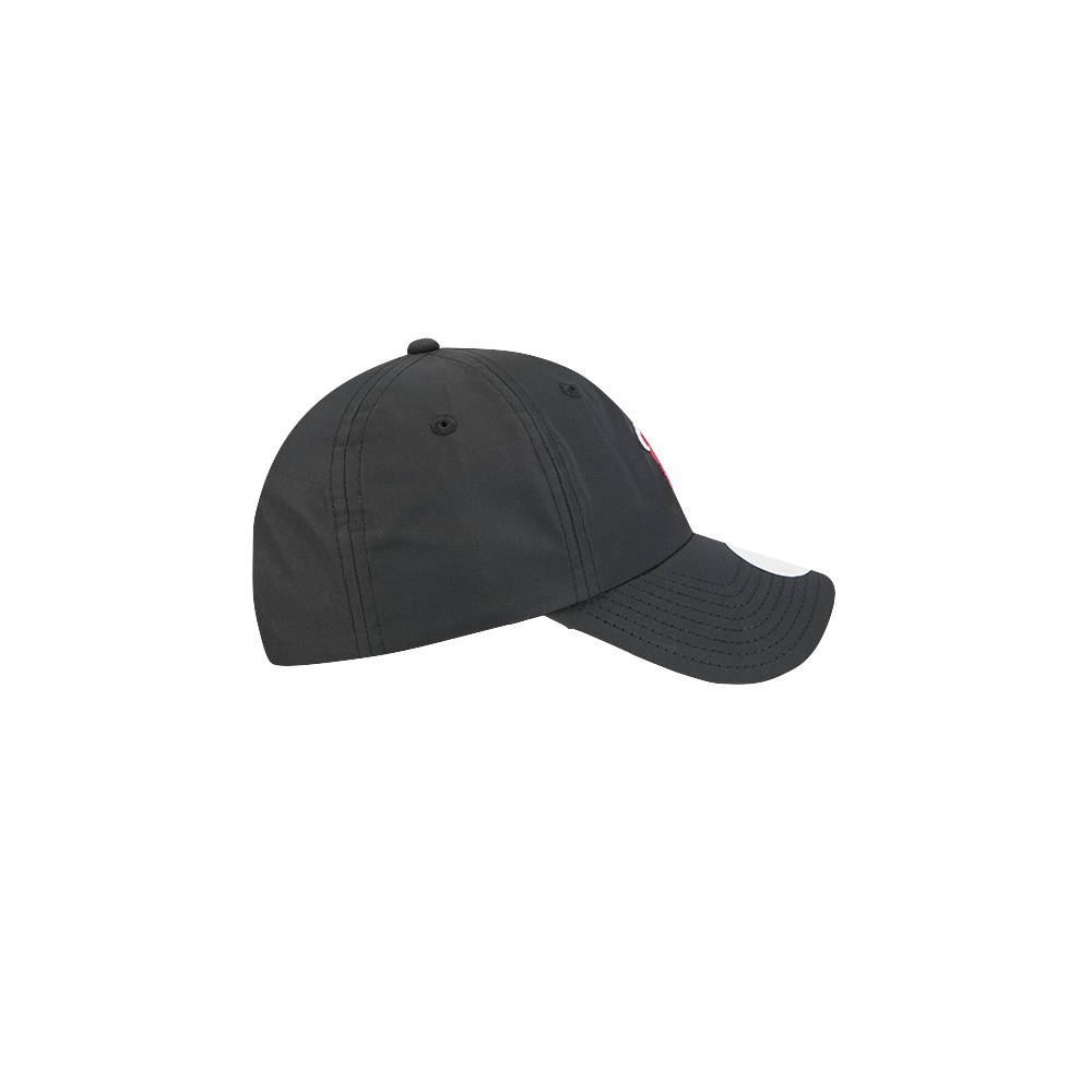 Black New Era Miami HEAT women's adjustable ponytail cap with curved brim. - New Era Miami HEAT Ponytail Women's Hat