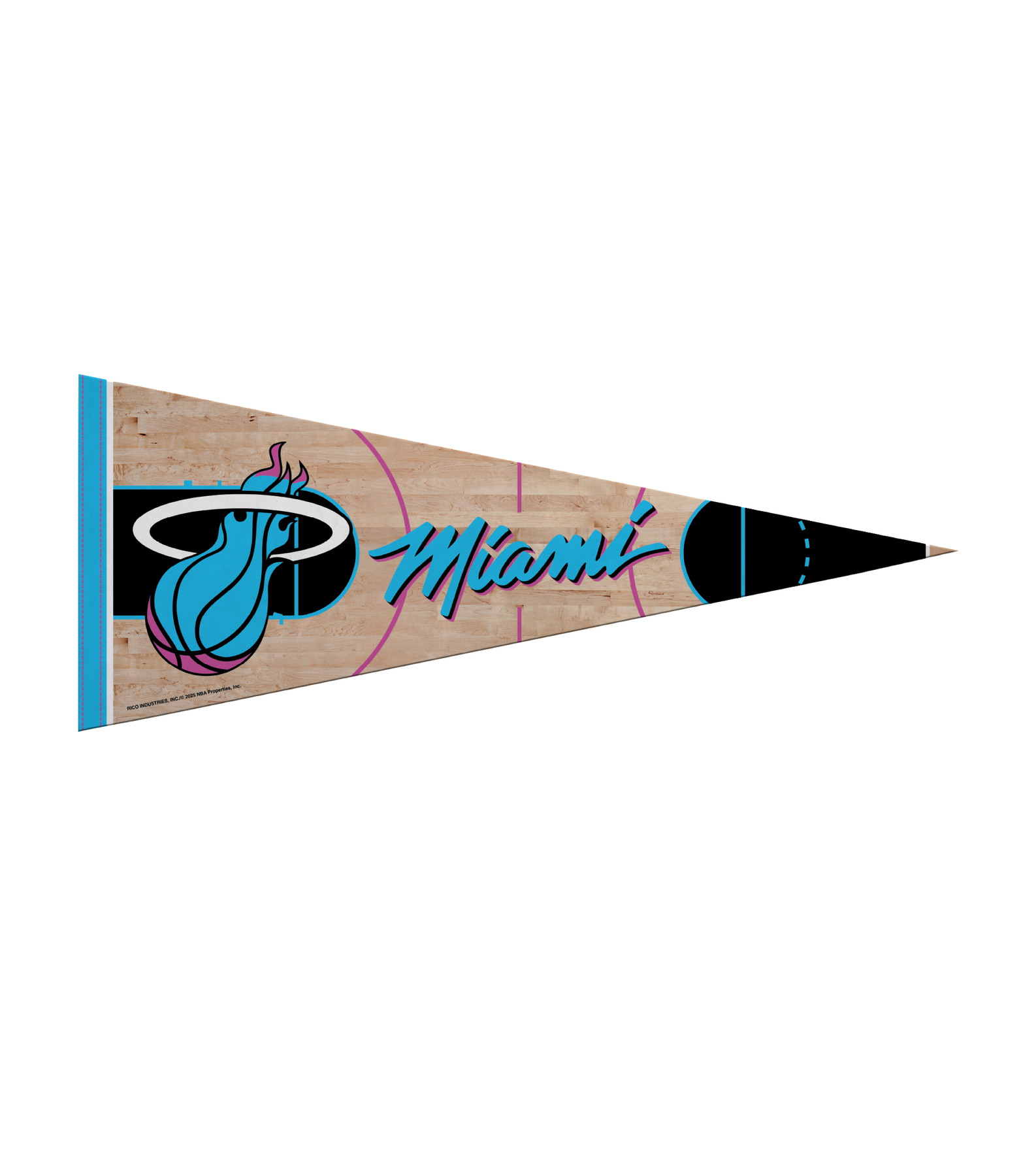 The Miami HEAT Original Vice Nights Pennant by Rico Industries is an officially licensed, 11