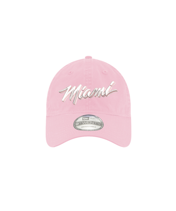 Show your support in style with the Court Culture BCA Miami Dad Hat—a light pink cap featuring 