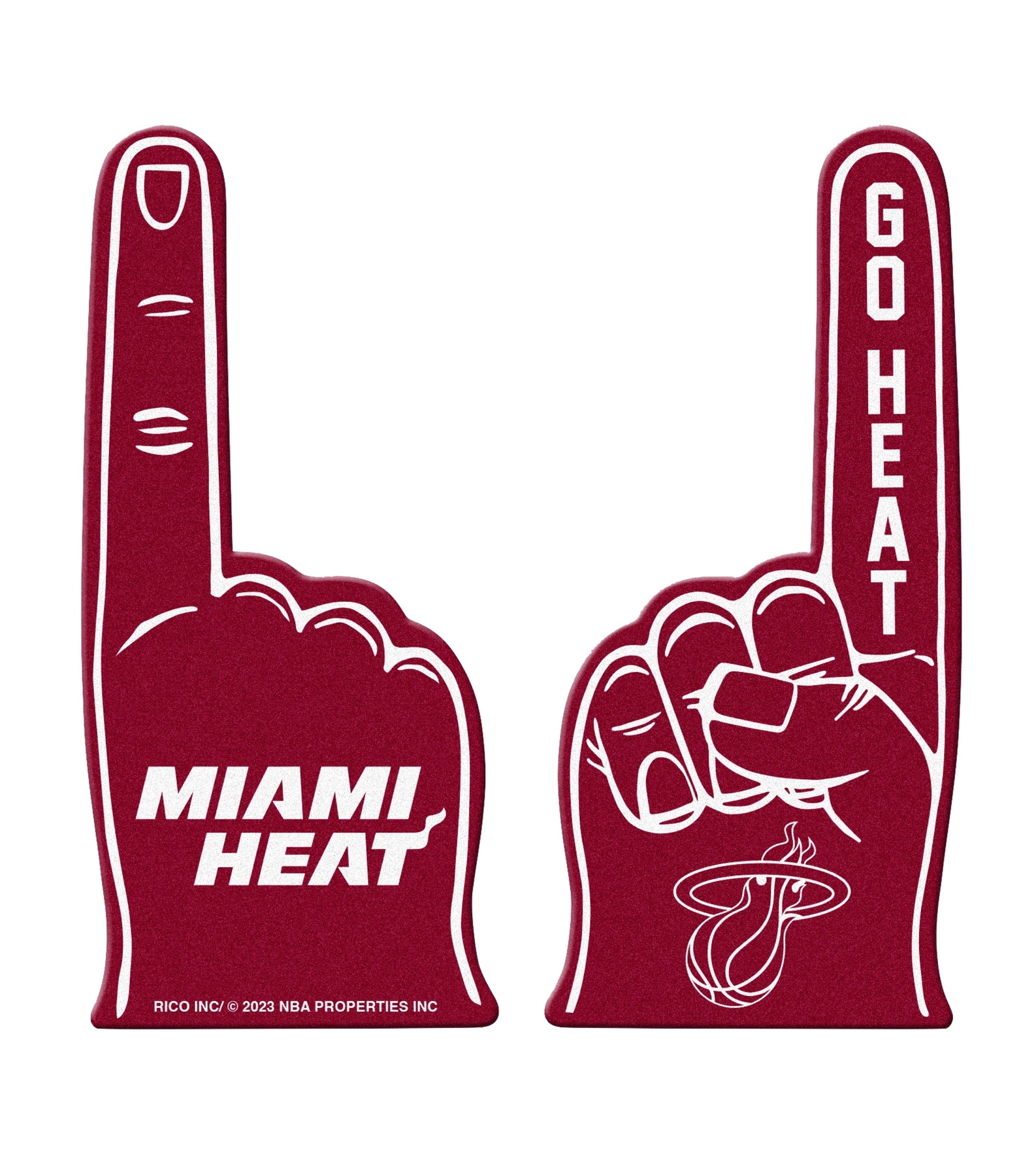 Show your team spirit with the Miami HEAT Red Foam Finger by Rico Industries. This officially licensed accessory features white 