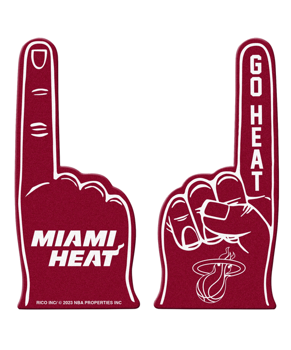 Show your team spirit with the Miami HEAT Red Foam Finger by Rico Industries. This officially licensed accessory features white 
