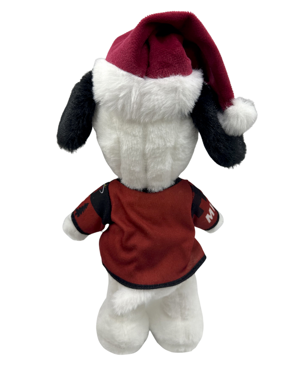The Miami HEAT Santa Hat Snoopy Plush by Forever Collectibles is a 10