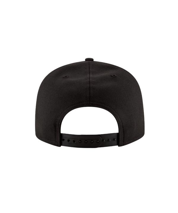 The Court Culture x New Era Vice City Logo Snapback features pink Vice City embroidery on black polyester. One size fits most. Displayed upright on a white background. Spot clean only.