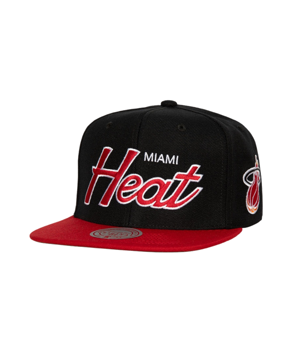 Mitchell & Ness Miami HEAT Script 2.0 Snapback Snapbacks Mitchell & Ness
