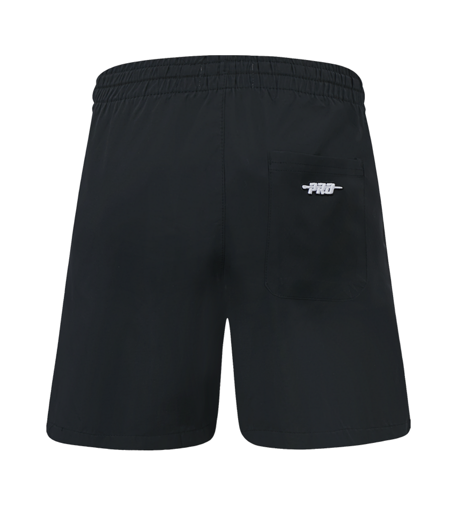 The Pro Standard Miami HEAT Original Vice Nights Youth Shorts by Pro Standard feature a relaxed fit, elastic waistband, single right-side pocket with white PRO logo, and are made from machine-washable polyester.