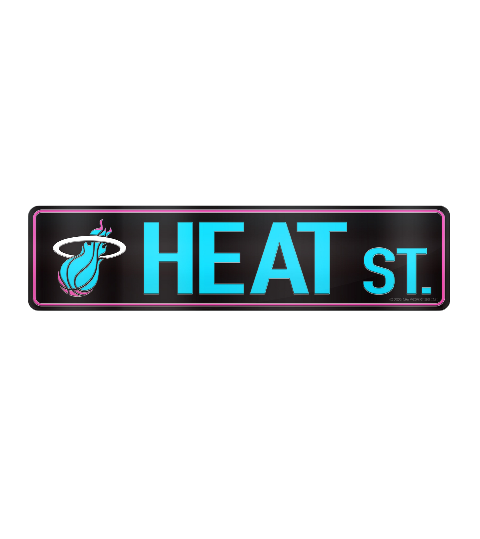 The Miami HEAT Original Vice Nights Acrylic Street Sign by Rico Industries features 