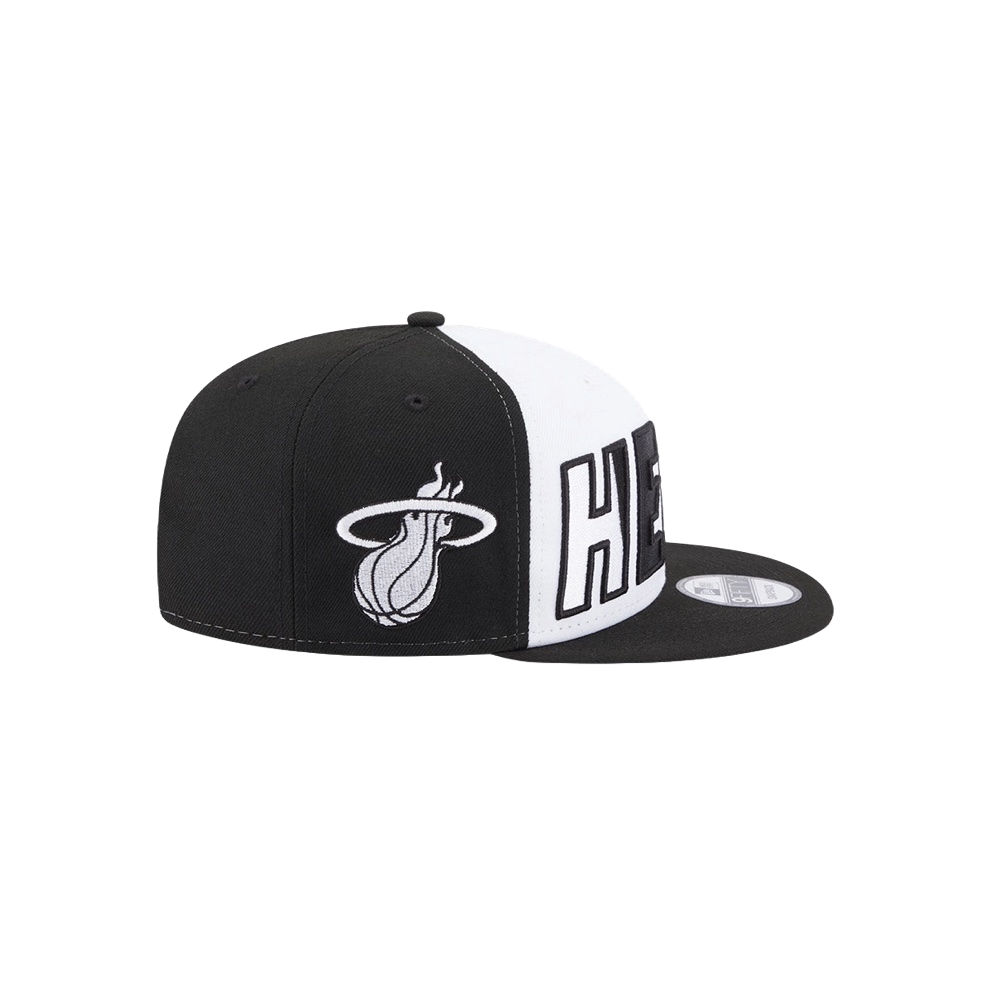 W Snapback New Era Miami HEAT Black White Snapback Headwear