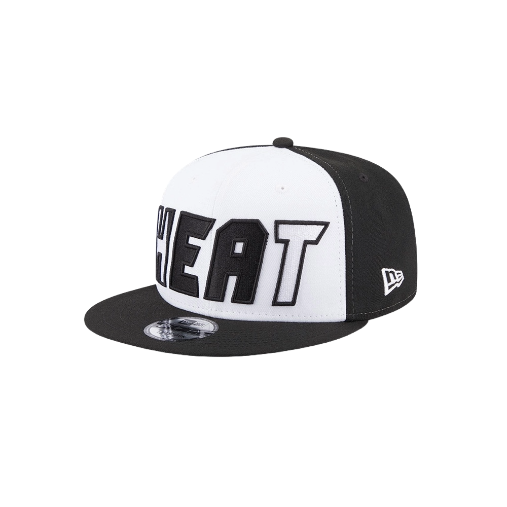 W Snapback New Era Miami HEAT Black White Snapback Headwear