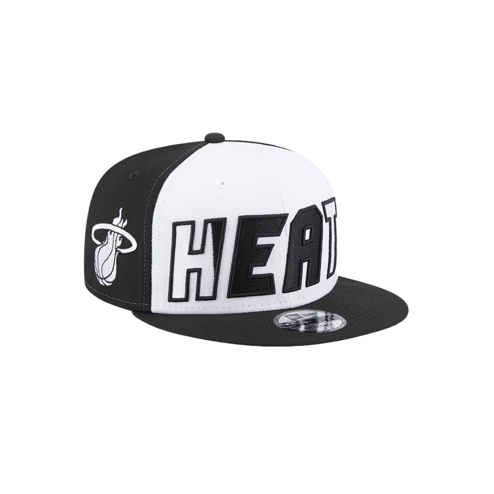 W Snapback New Era Miami HEAT Black White Snapback Headwear