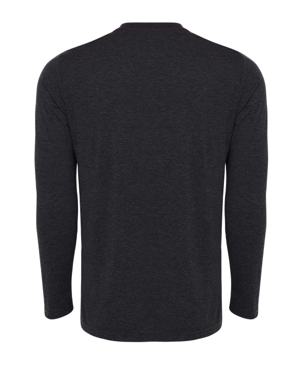 The Sportiqe Miami HEAT NBA Long Sleeve Tee by Sportiqe features a standard fit, soft polyester cotton rayon fabric, MIAMI in bold white letters on the chest, and the NBA logo below. For best care, machine wash cold.