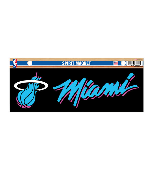 The Miami HEAT Original Vice Nights Wordmark Magnet by Rico Industries is a 10