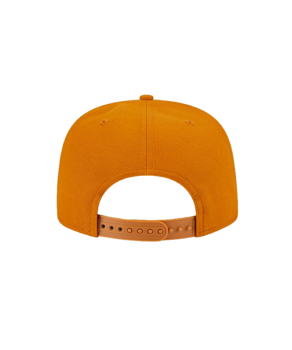 Brown New Era snapback cap with raised Miami HEAT logo on front panel. - New Era Miami HEAT Brown Snapback