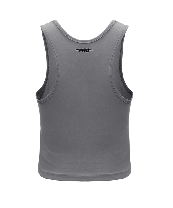 The Pro Standard Miami HEAT Original Vice Nights Women's Tank is a gray crop top featuring 