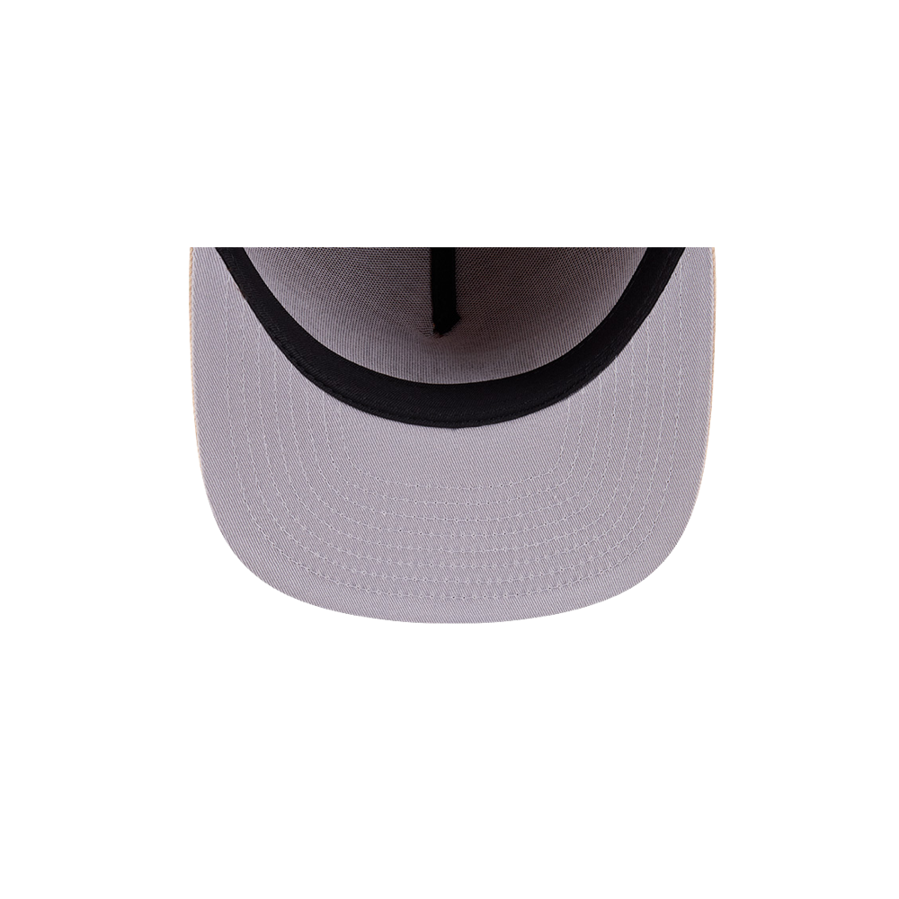 Brown and cream 2-tone fitted Miami HEAT cap with curved brim and black inner lining. - New Era Miami HEAT Brown 2-Tone Fitted Hat