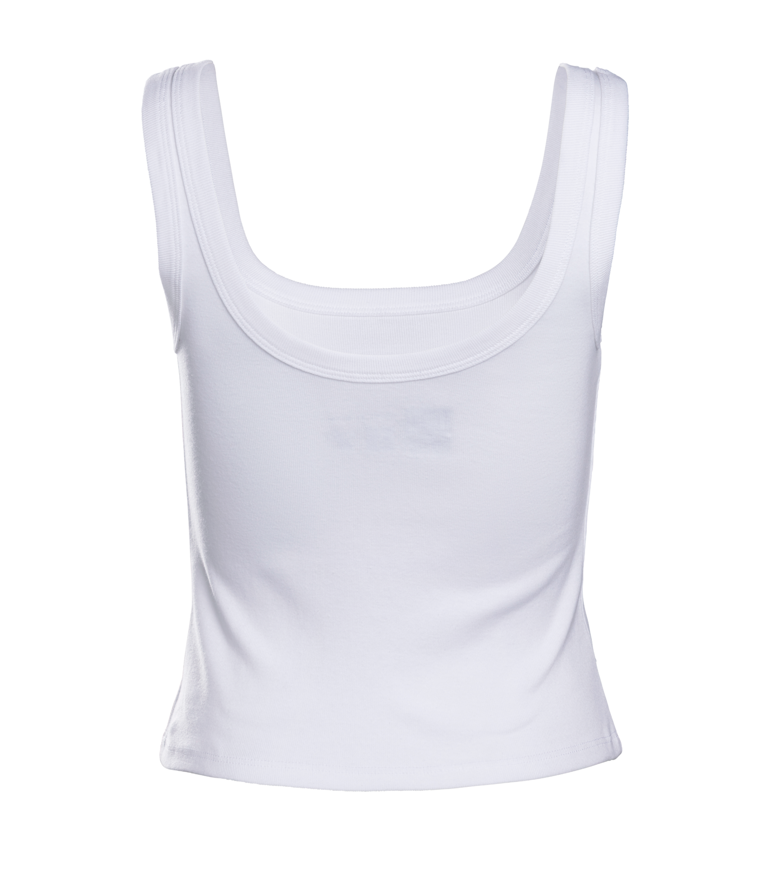 The Court Culture Embroidered Logo Tank by Court Culture is shown from the back, featuring a wide scooped neckline, fitted shape, and soft cotton fabric. This standard-fit tank is machine washable and easy to care for.