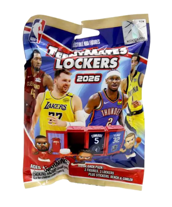 The Party Animal’s NBA Teenymates Locker Room Sets feature collectible NBA player figures in uniform with team logos and toy locker accessories, ideal for fans and perfect for collectors of Locker Room Sets.