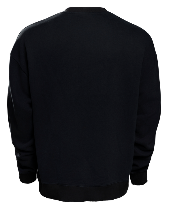 The Court Culture x Duvin Welcome to Vice City Crewneck features premium black fleece with a vibrant alligator basketball graphic, sunset and palm trees, plus Welcome to Juice City and Miami Heat x Duvin text.