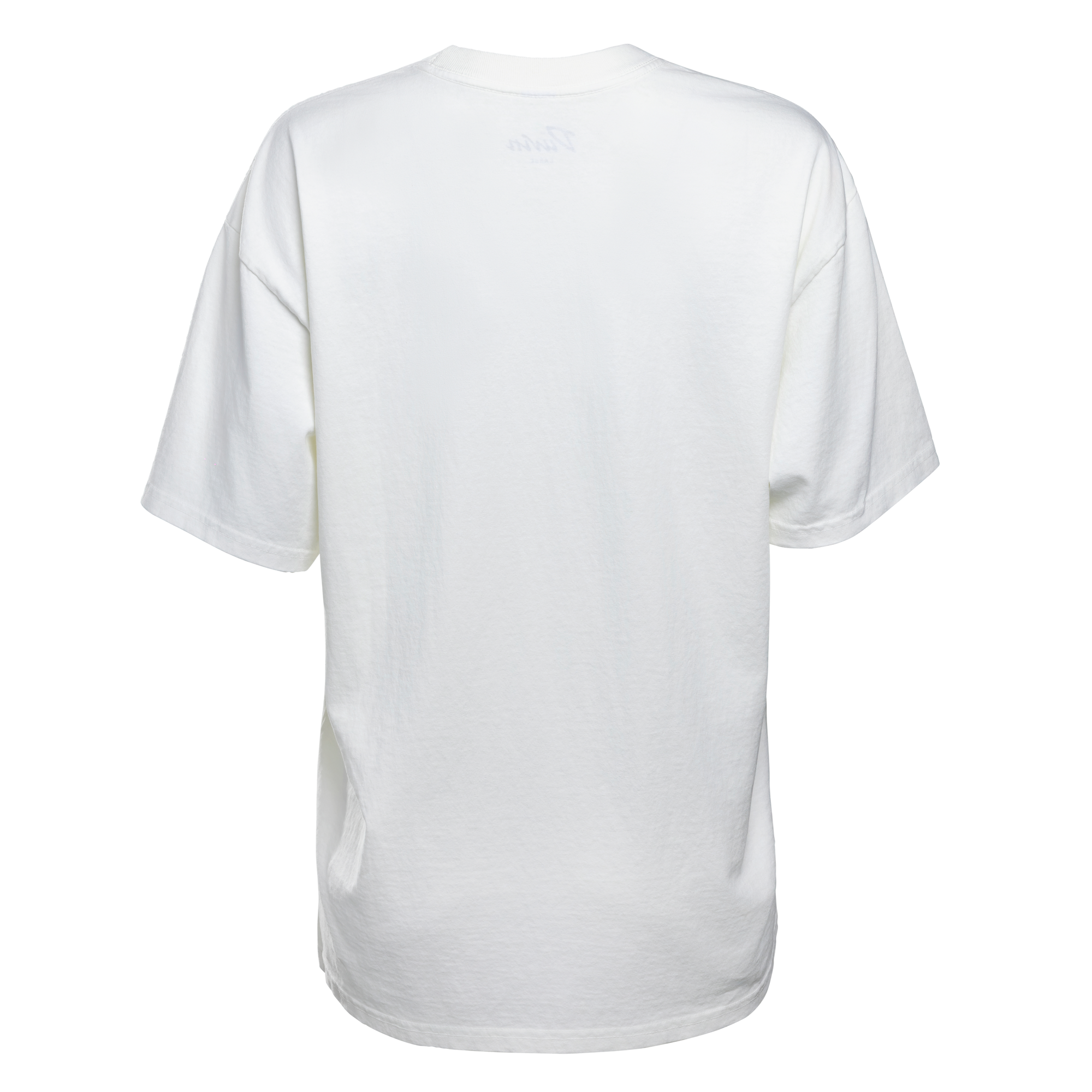 The Court Culture x Duvin Vice City Shades Tee is a mid-weight cotton, standard-fit white short-sleeve shirt, shown from the back against a white background.