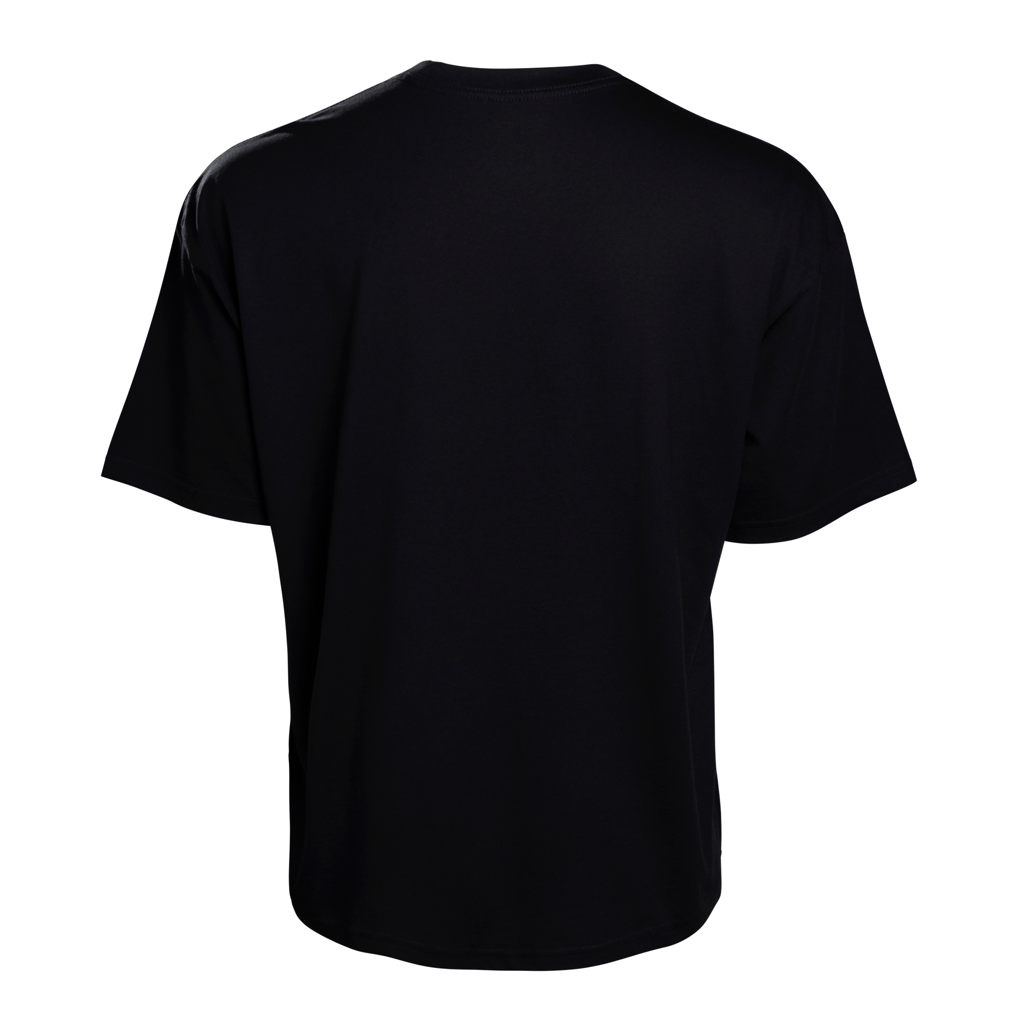 The Court Culture Vice City Grill Oversized Tee is a black, short-sleeve, 100% cotton tee with an oversized fit, shown from the back on a white background. Machine wash cold for easy care.