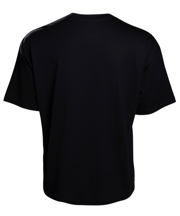 Court Culture Vice City Grill Oversized Tee—black, oversized fit with a graphic of open lips, gold grill reading WELCOME TO and VICE CITY. 100% cotton; machine wash cold.