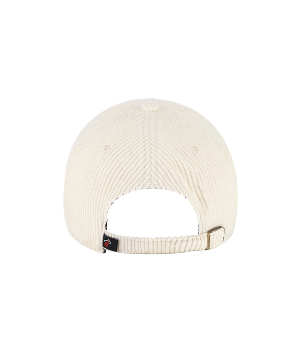 The ’47 Brand Miami HEAT Corduroy Script Women’s Cleanup Hat features a beige corduroy design with “Miami” embroidered in black on the front and a small ’47 logo on the left side. Made from versatile polyester and crafted in a one size fits most style, this hat is easy to keep fresh—simply spot clean as needed.