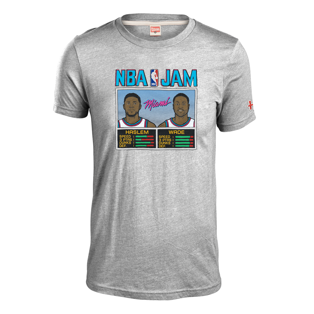 Homage Wade & Haslem NBA JAM Vice Uniform City Edition Tee Men Tees Homage    - featured image