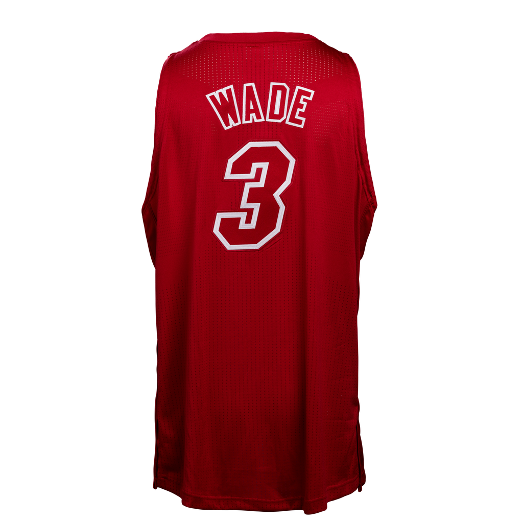 Miami Heat Dwayne Wade Red 2015 Christmas Day Player T-Shirt (XL
