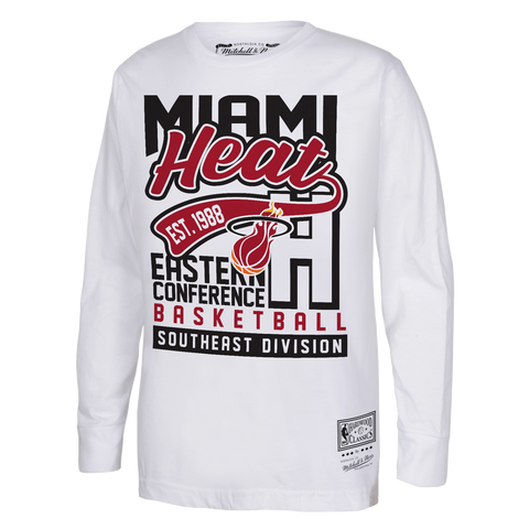 Mitchell & Ness Miami HEAT Tail Sweep Toddler Long Sleeve Tee