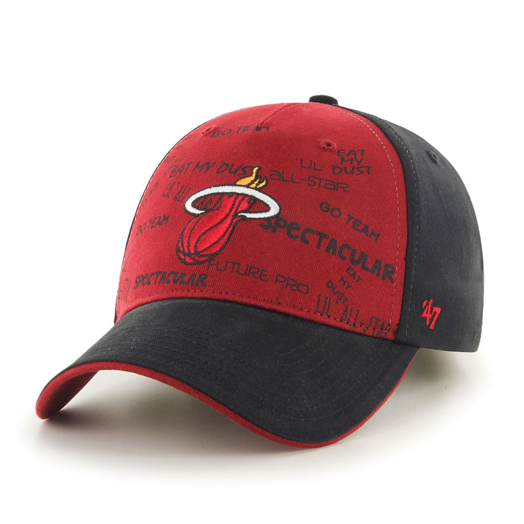'47 Brand Miami HEAT Youth Pump MVP Hat KIDS CAPSC TWINS O/S Black & Red  - featured image